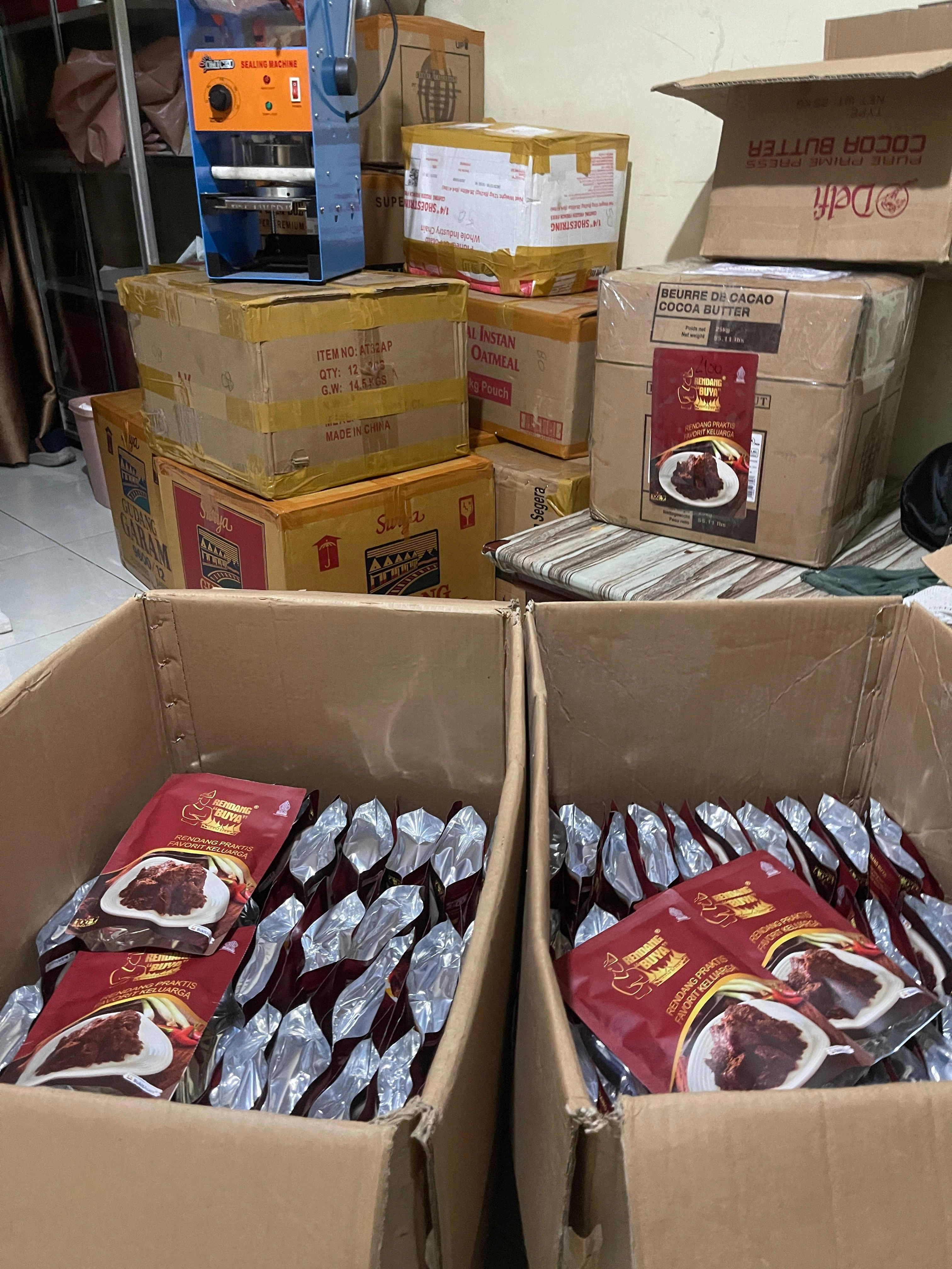 Rendang Buya - Dendeng Balado Merah 1000 gr  siap Saji Halal Asli Padang