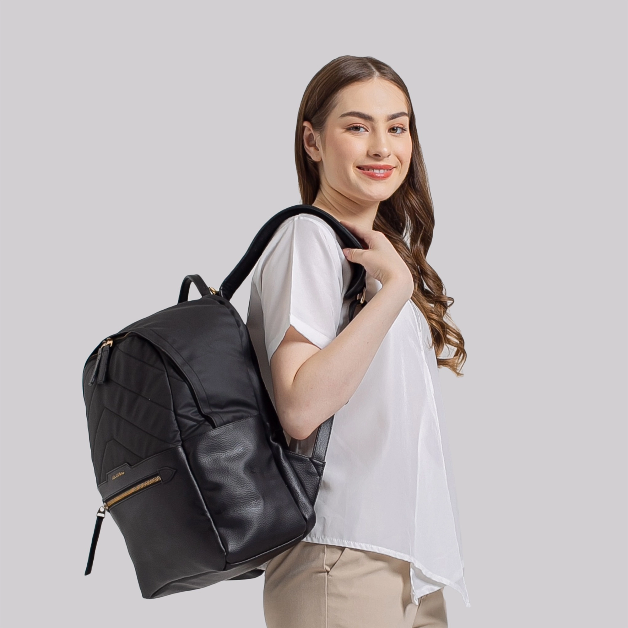 Buccubag Tas Perlengkapan Bayi Medium Ransel diaperbag blackquido