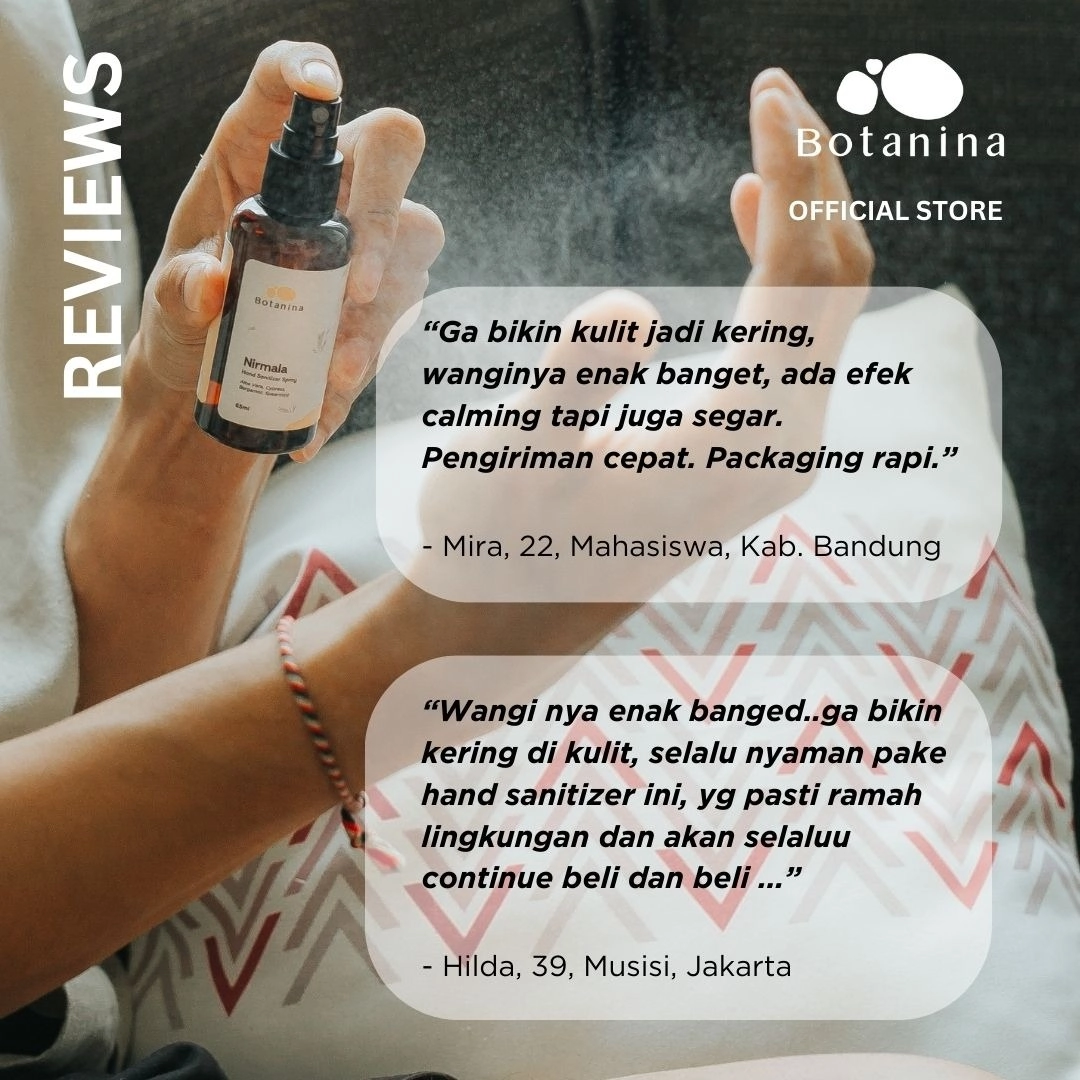 Botanina Nirmala Cleaning Series | Natural Food Grade Hand Sanitizer Spray Toilet Spray Sanitizer