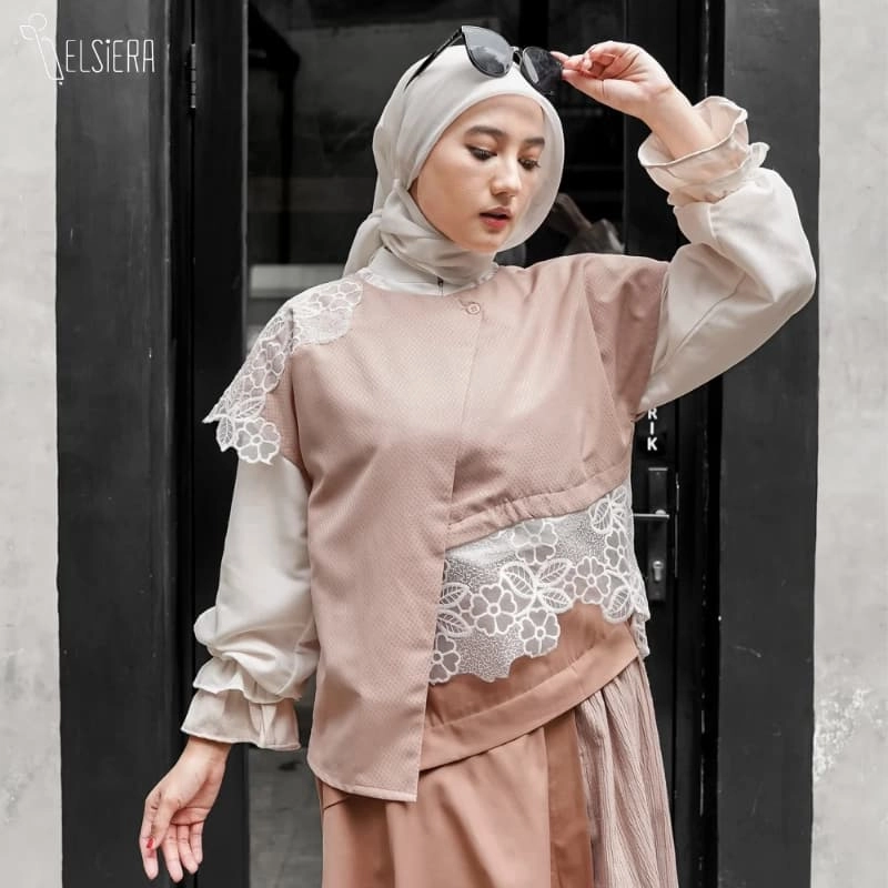 Hiza Reversible  2in1 Style VEST -  Mocca Dot