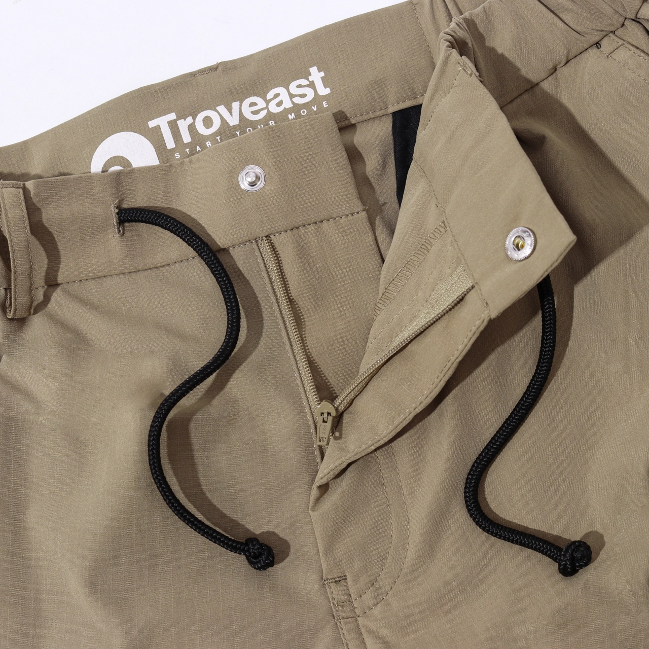 Troveast Celana Panjang Trackpants Daily Cargo Ripstop Stretch Khaki Slim Fit