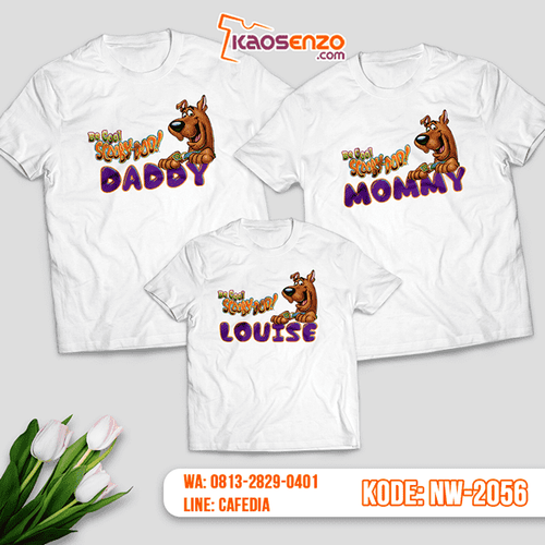 Baju Kaos Couple Keluarga Scooby Doo | Kaos Family Custom | Kaos Scooby Doo - NW 2056