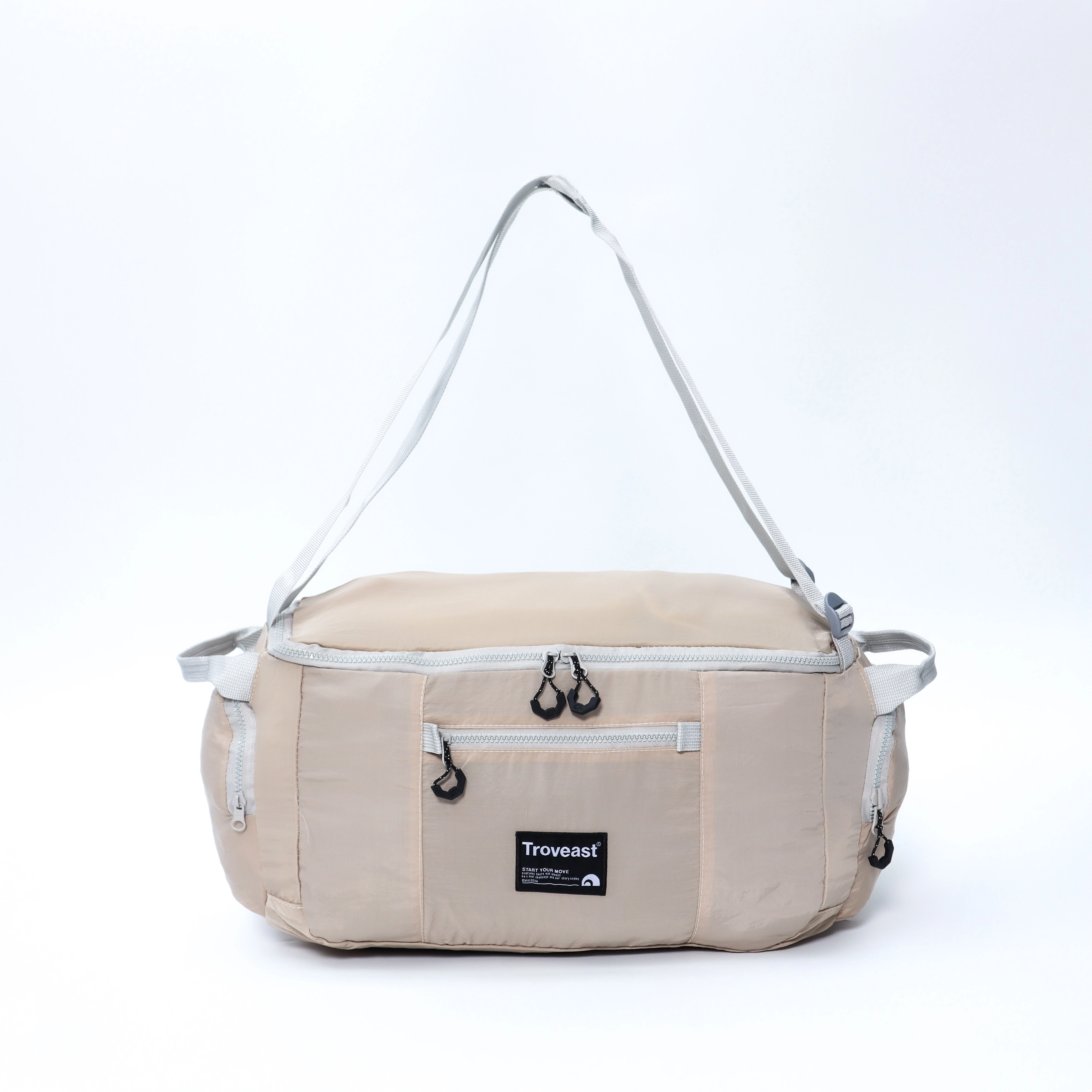 Troveast Tas Travel Lipat Safar Series Milk Tea 20 Liter Kapasitas Bahan Nylon Crinkle Mudah Dibawa Bepergian Ringan Water-Repellent Stylish untuk Travel Belanja dan Daily Use