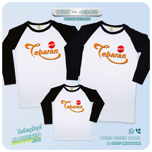 Baju Kaos Couple Keluarga Lebaran | Kaos Family Custom | Kaos Lebaran - NW 4342