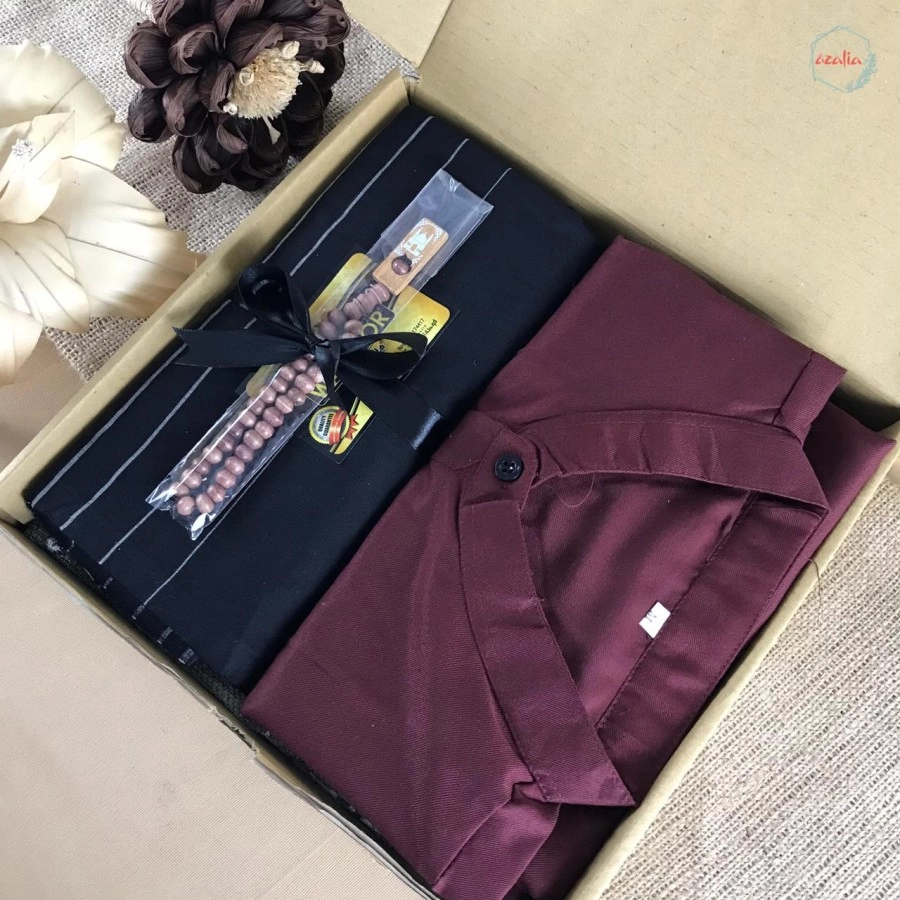 Hampers Gift Box Cowok Cakep Baju Koko + Sarung Kado Cowok Kado Ulang Tahun Wisuda Anniversary