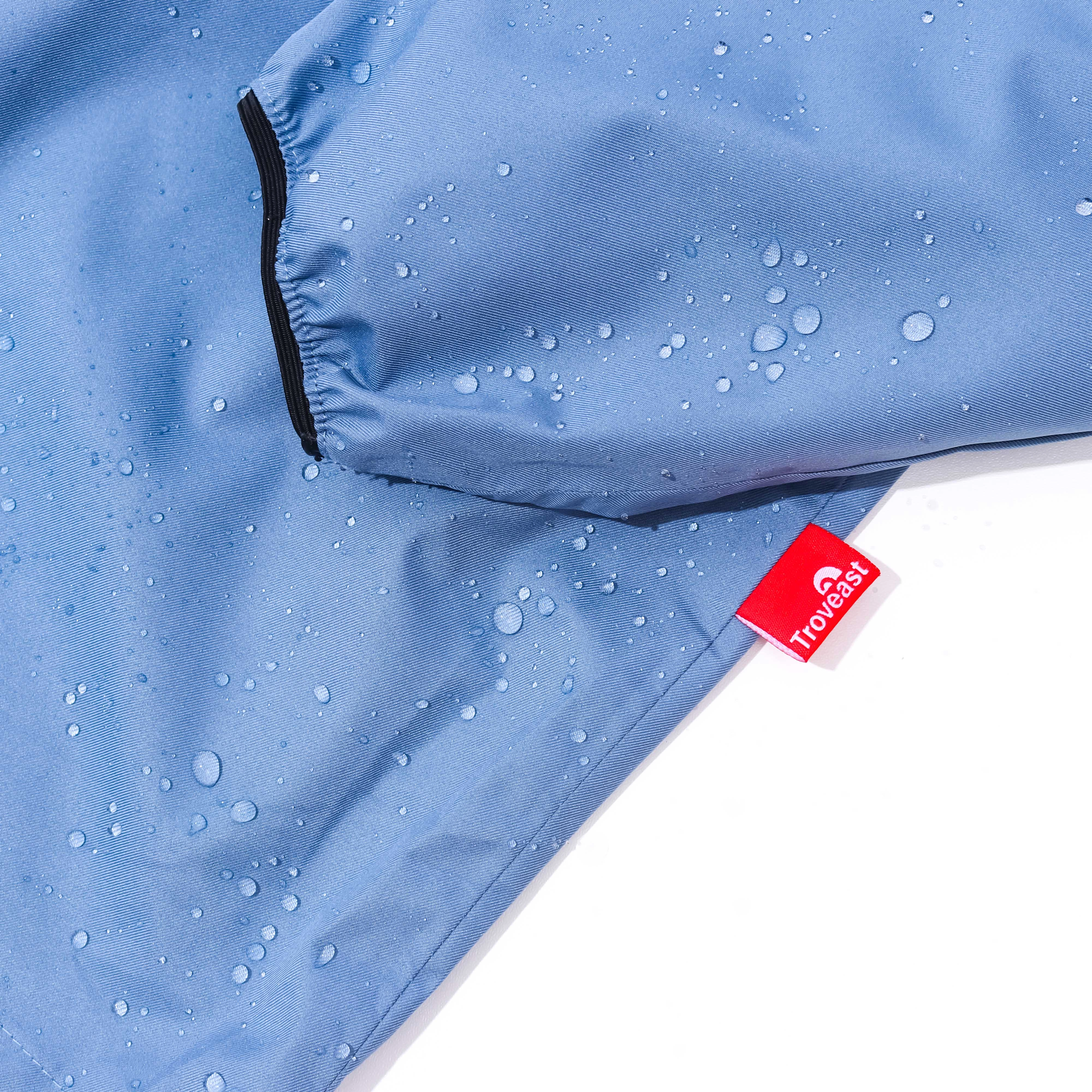 Troveast Urban Waterproof Rain Jacket Pocket Series Faded Denim