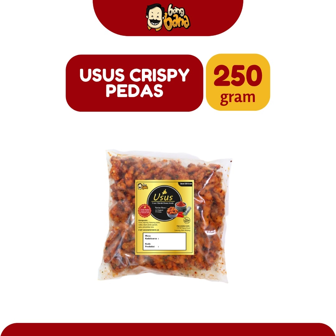 Usus Crispy Rasa Cikruh Pedas Daun Jeruk 250gr