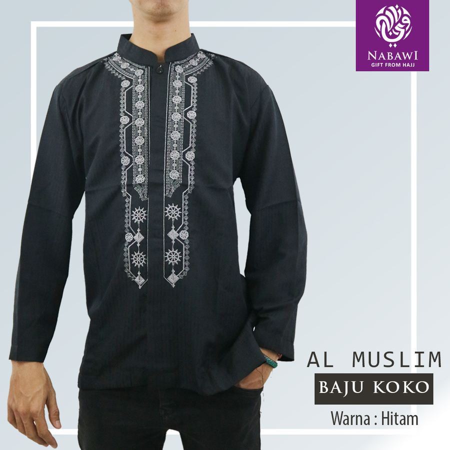  Baju  Koko Baju  Taqwa  Al Muslim Bordir Lengan  Panjang 