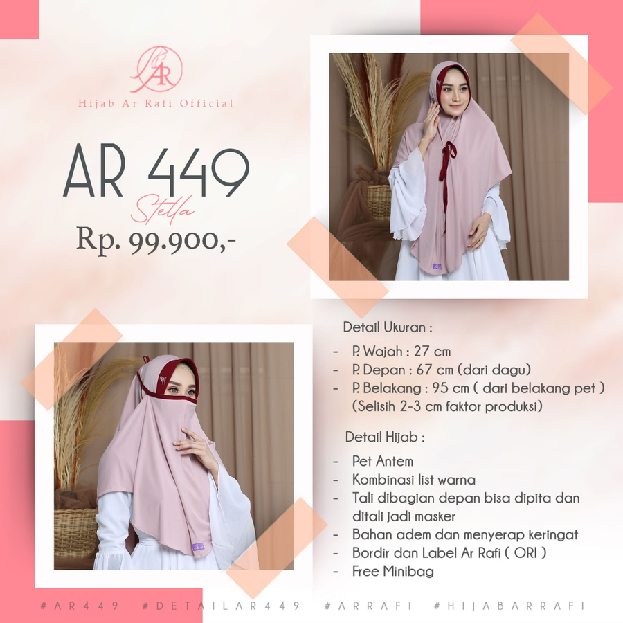 Jual Hijab Arrafi Jilbab Instant Masker Hijab Masker