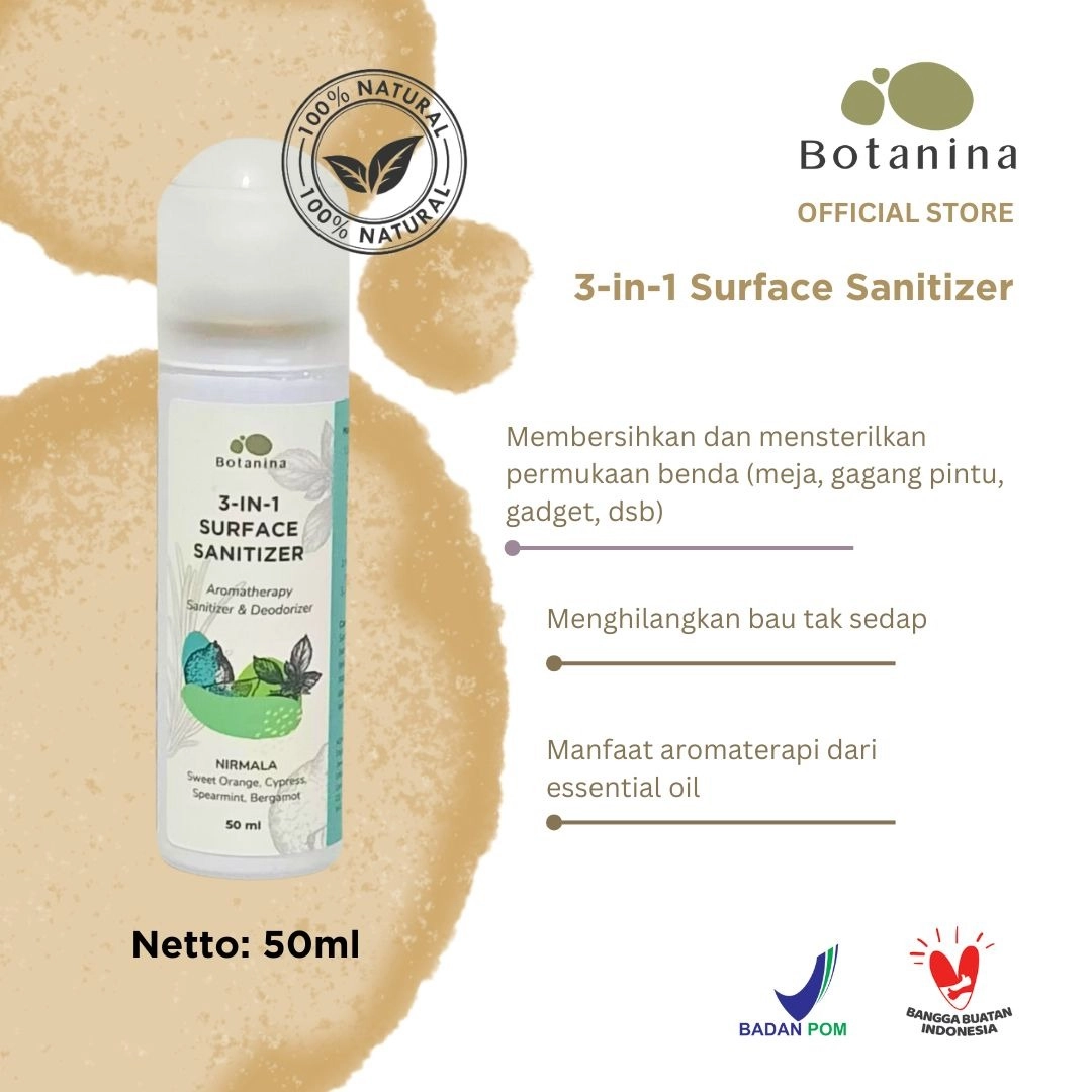 Botanina Nirmala Cleaning Series | Natural Food Grade Hand Sanitizer Spray Toilet Spray Sanitizer