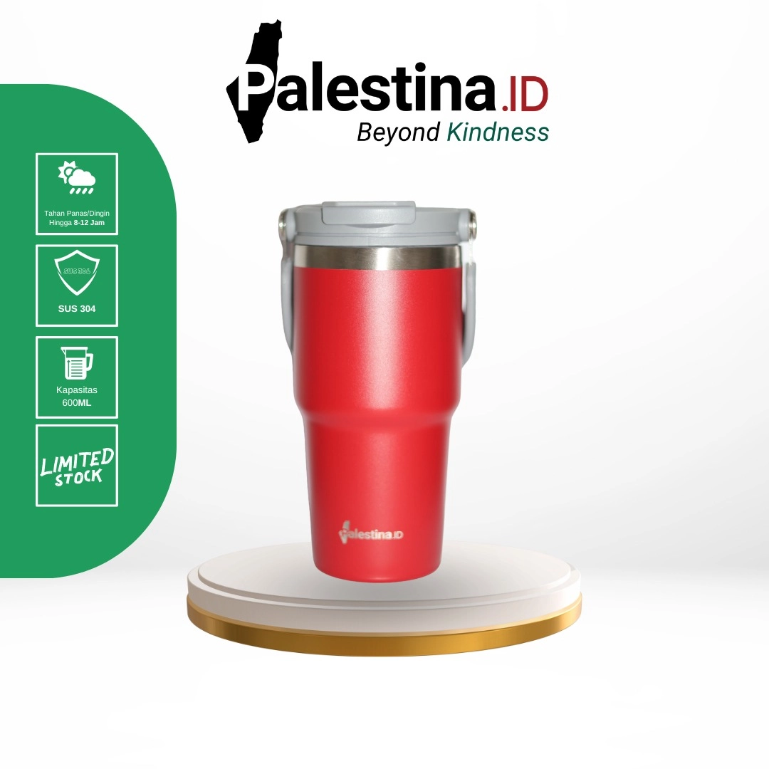 Tumbler palestina 600ml palestinaid signature red