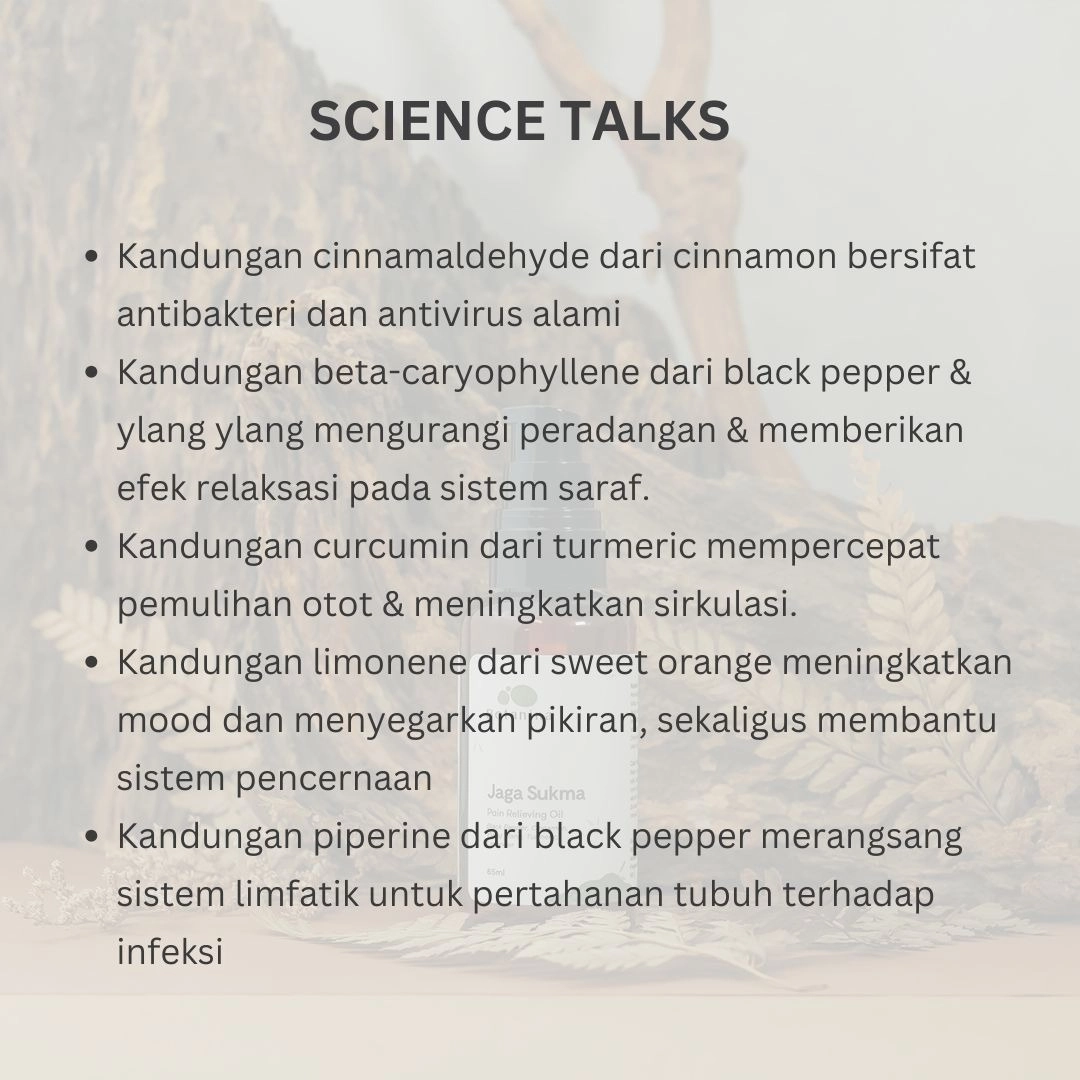 Botanina Jaga Sukma Comforting Oil | Pain Relieving Minyak Balur Masuk Angin Pijat Roll On
