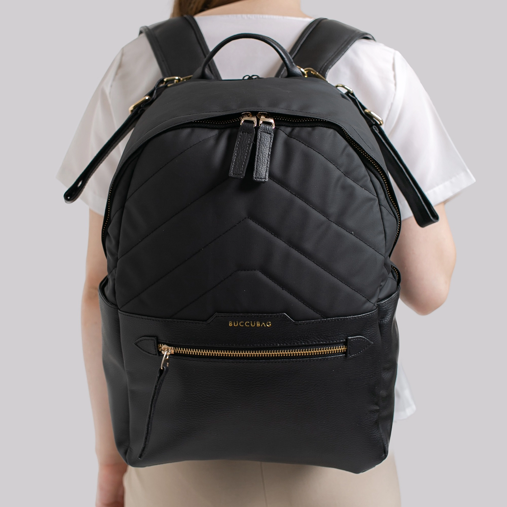 Buccubag Tas Perlengkapan Bayi Medium Ransel diaperbag blackquido