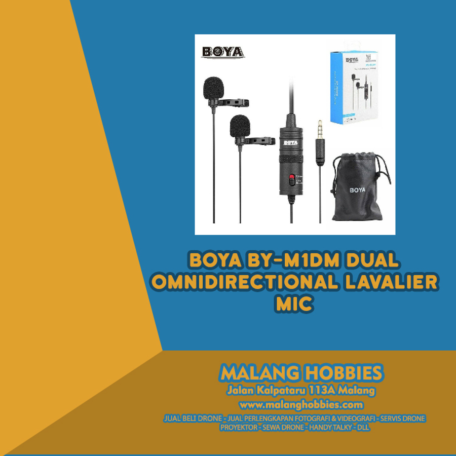  Mic  Boya BY M1DM Dual Omnidirectional Lavalier Microphone  