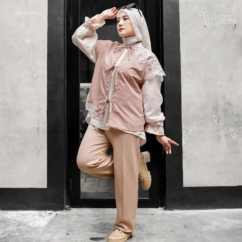 Hiza Reversible  2in1 Style VEST -  Mocca Dot