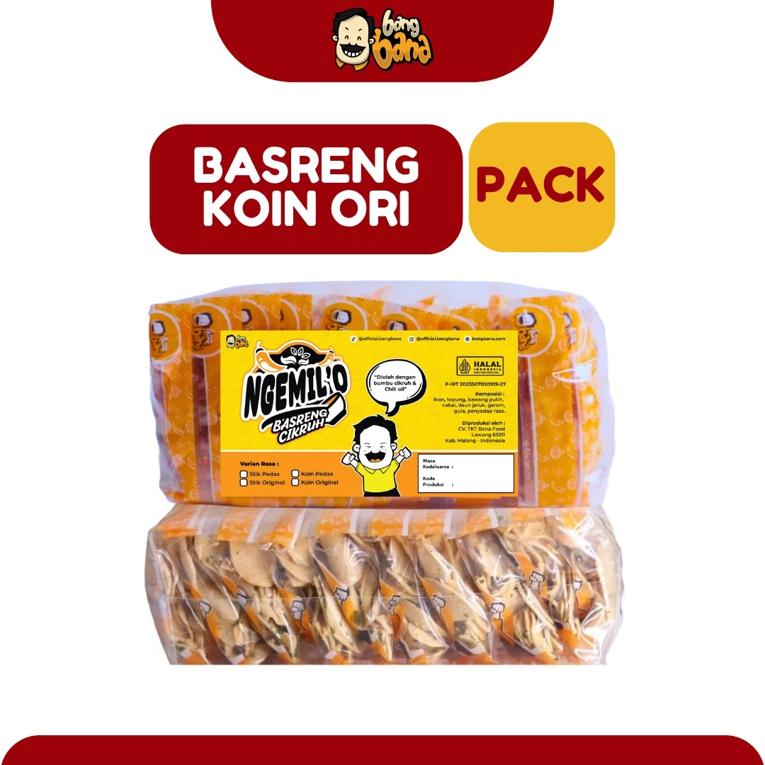 Ngemil'O Basreng Koin Original 1 Pack isi 10 pcs
