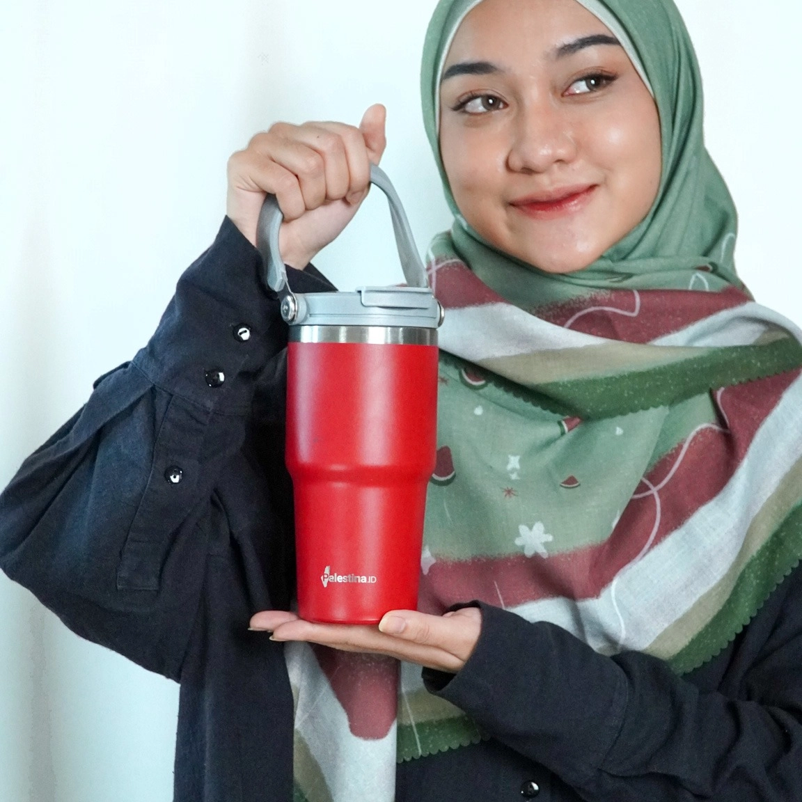 Tumbler palestina 600ml palestinaid signature red