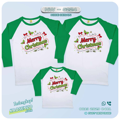 Baju Kaos Couple Keluarga Natal | Kaos Family Custom Christmas | Kaos Natal - NW 5224
