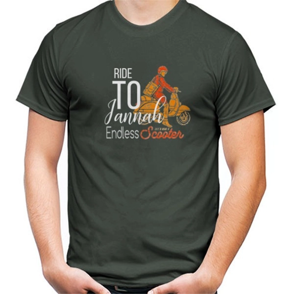 Endless Scooter Ride To Jannah T Shirt dinclothe