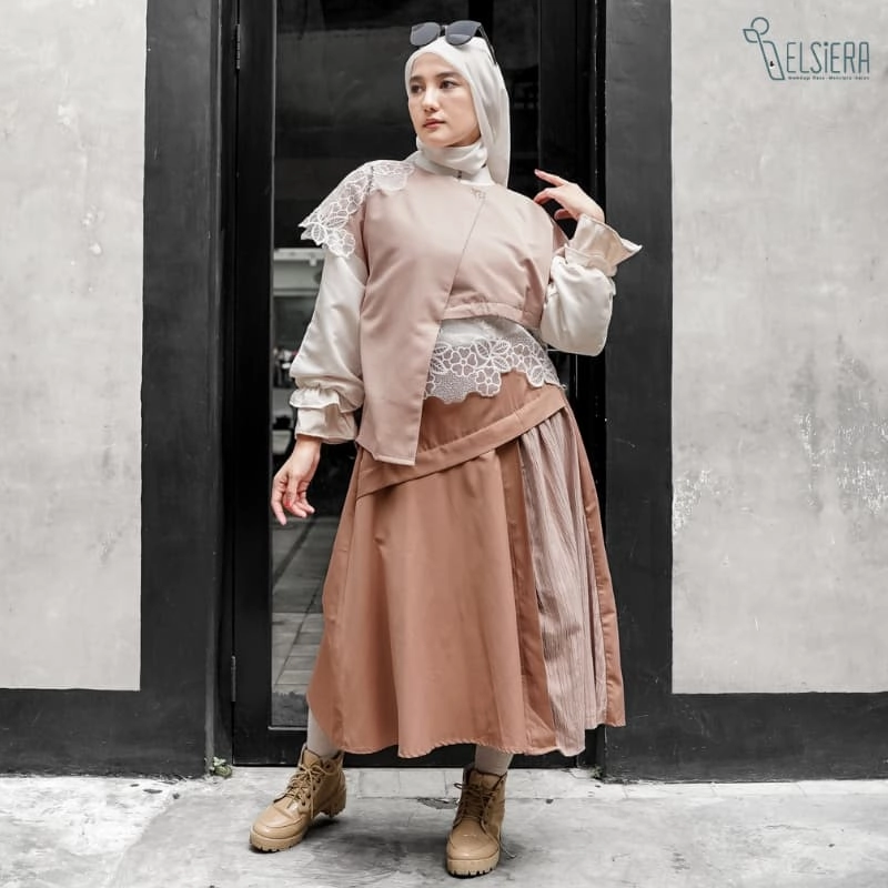 Hiza Reversible  2in1 Style VEST -  Mocca Dot