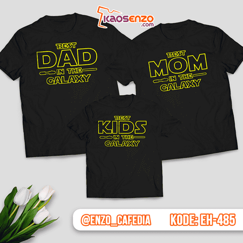 Baju Kaos Couple Keluarga | Kaos Family Custom Motif Star Wars - EH 485