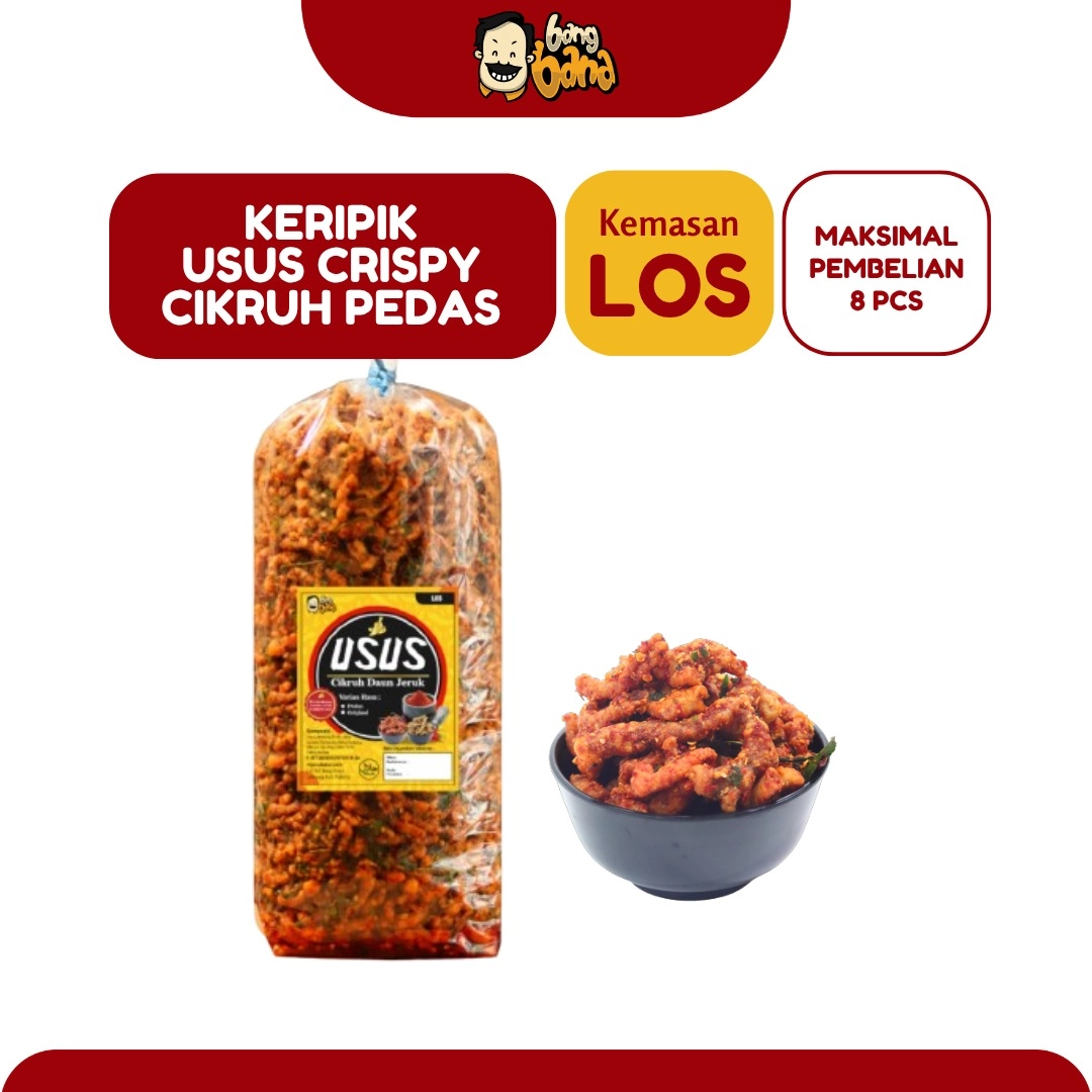 Usus Crispy Rasa Cikruh Pedas Daun Jeruk Kemasan LOS 1,5kg