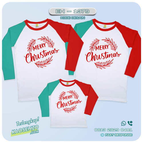 Baju Kaos Couple Keluarga Natal | Kaos Family Custom Christmas | Kaos Natal - EH 1379