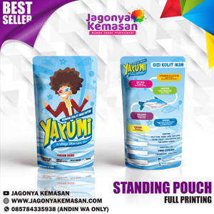 Cetak Kemasan Standing Pouch Full Printing Jagonya Kemasan