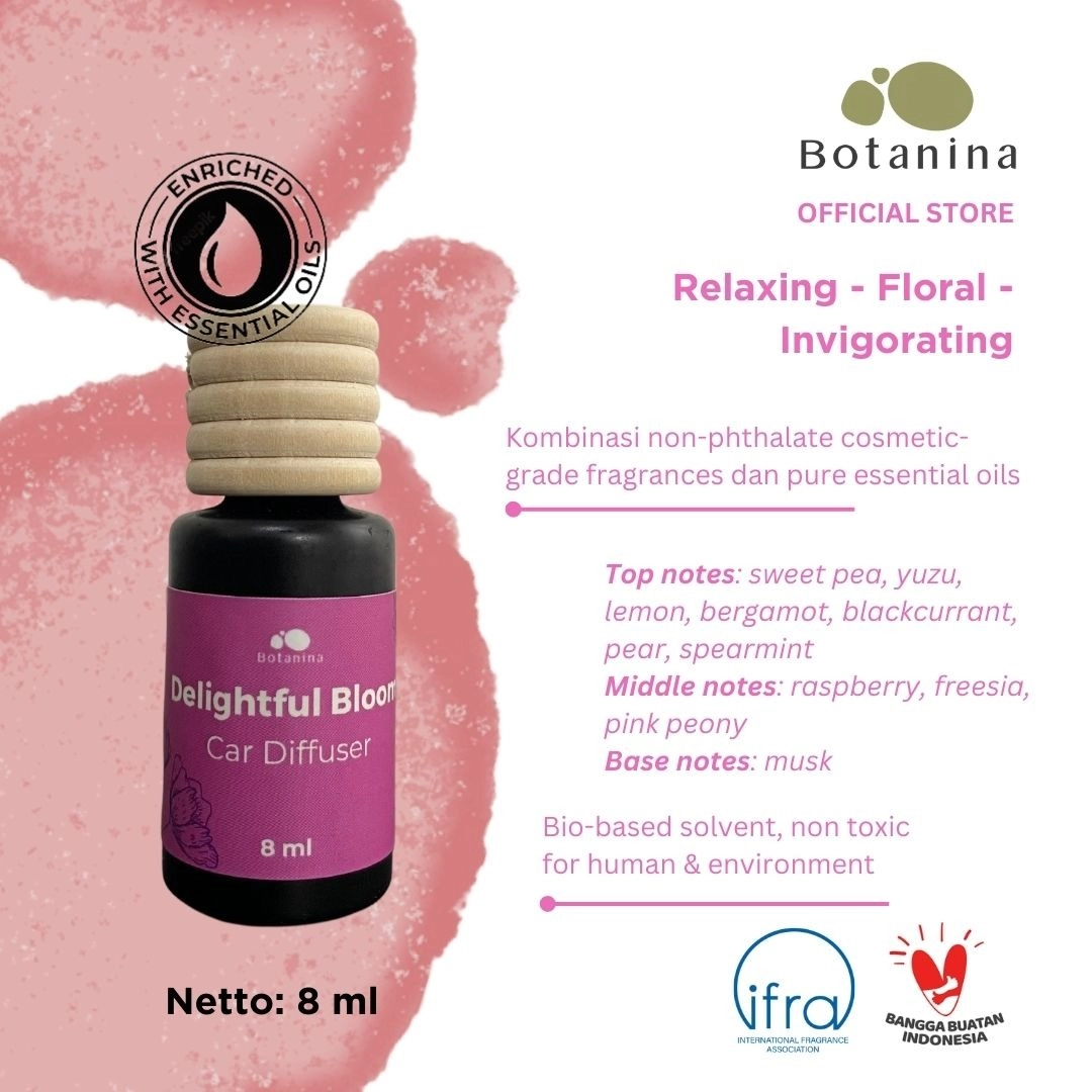 Botanina Aromatherapy Car Diffuser - Premium Car Aromatherapy Blend With Essential Oil | Pengharum Mobil | Car Freshener | Car Fragrance 
