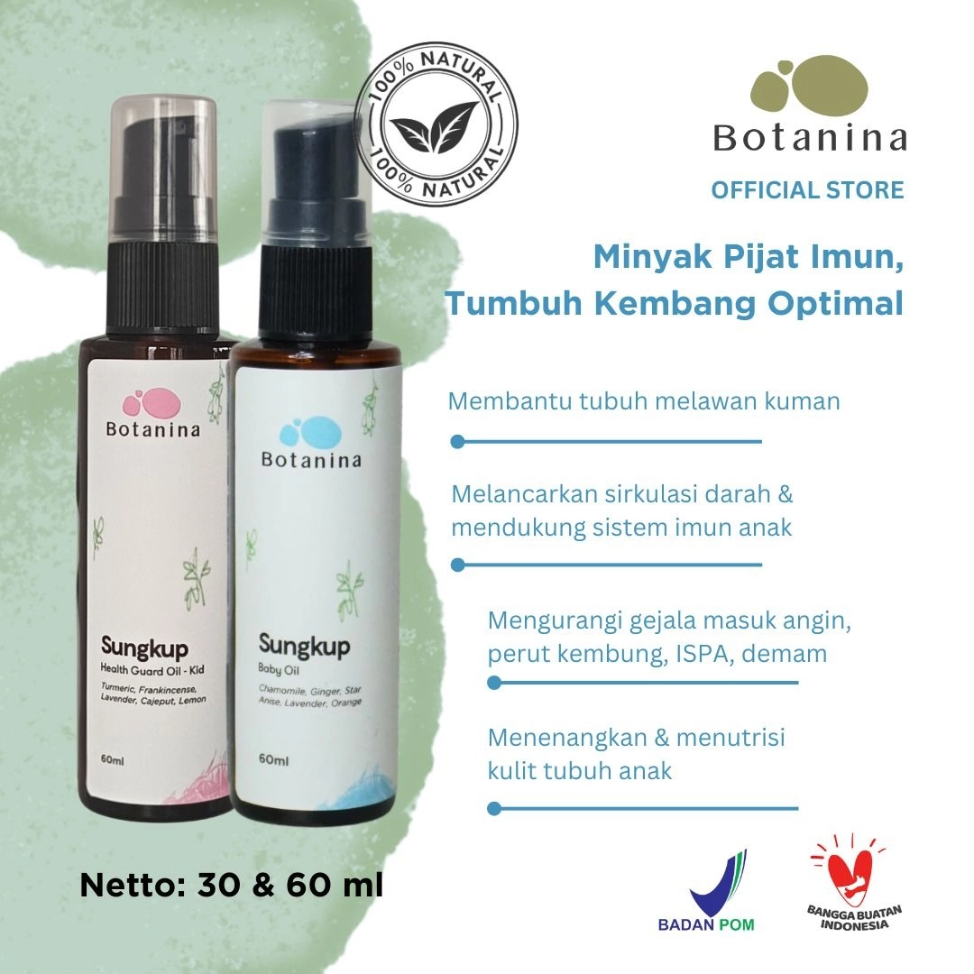 Botanina Sungkup Baby & Kid Comforting Oil | Baby Oil Minyak Telon Pijat Anak