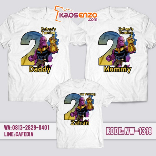Baju Kaos Couple Keluarga Thanos | Kaos Ulang Tahun Anak | Kaos Thanos - NW 1319