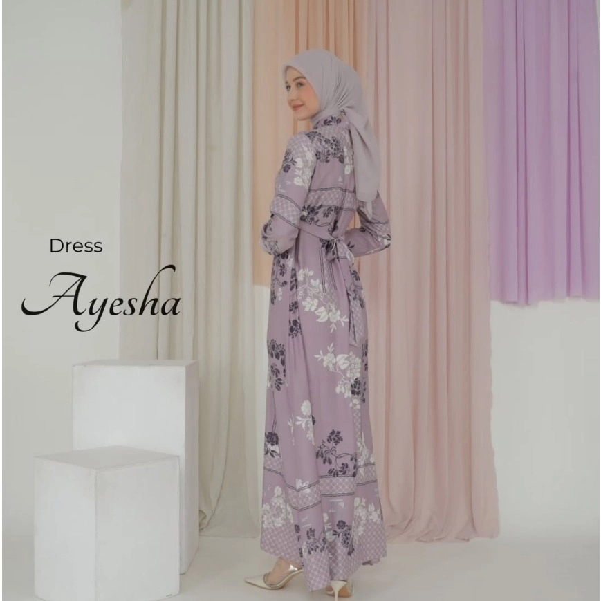 Gamis Simple Motif Bunga Hyanchitus (Size Model Ld 86 Panjang 140cm) Promo Spesial