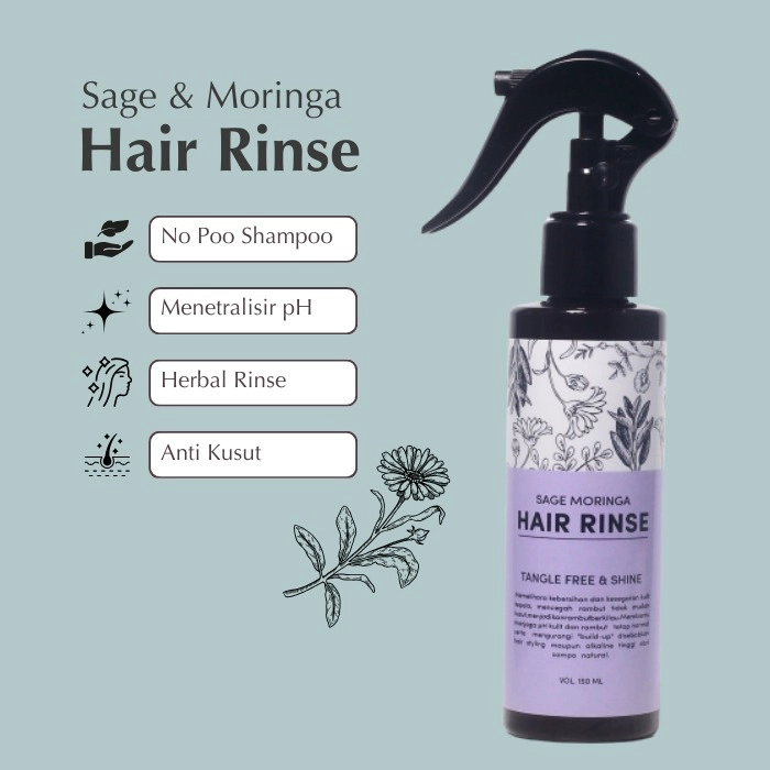 No Phoo Sage Moringa Hair Rinse IUMI Tangle Free & Shine 150 ml