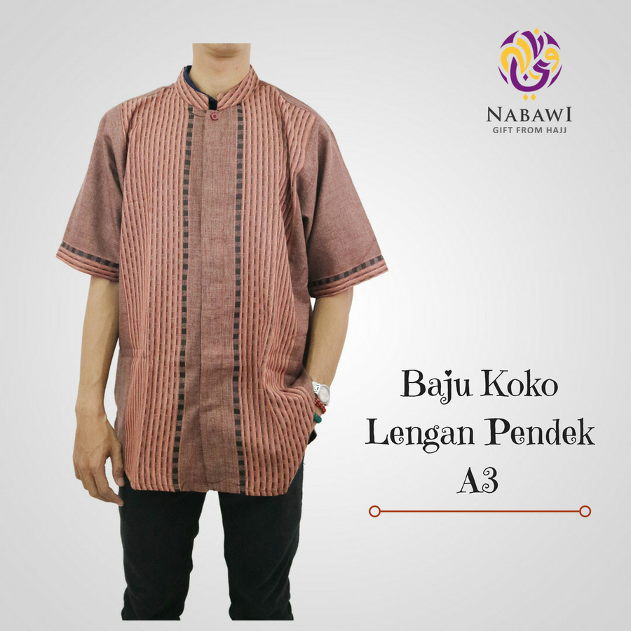 Baju Koko Baju Taqwa Lengan Pendek Merk A3 Baju Koko Baju Taqwa Lengan Pendek Merk A3