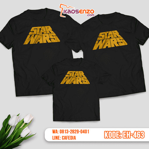 Baju Kaos Couple Keluarga | Kaos Family Custom Motif Star Wars - EH 463