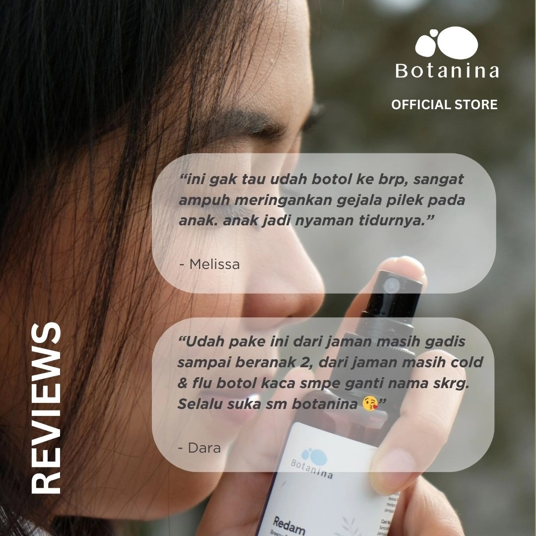 Botanina Gentle & Breezy Aromatherapy Spray | Redam Cold Cough Flu Batuk Pilek
