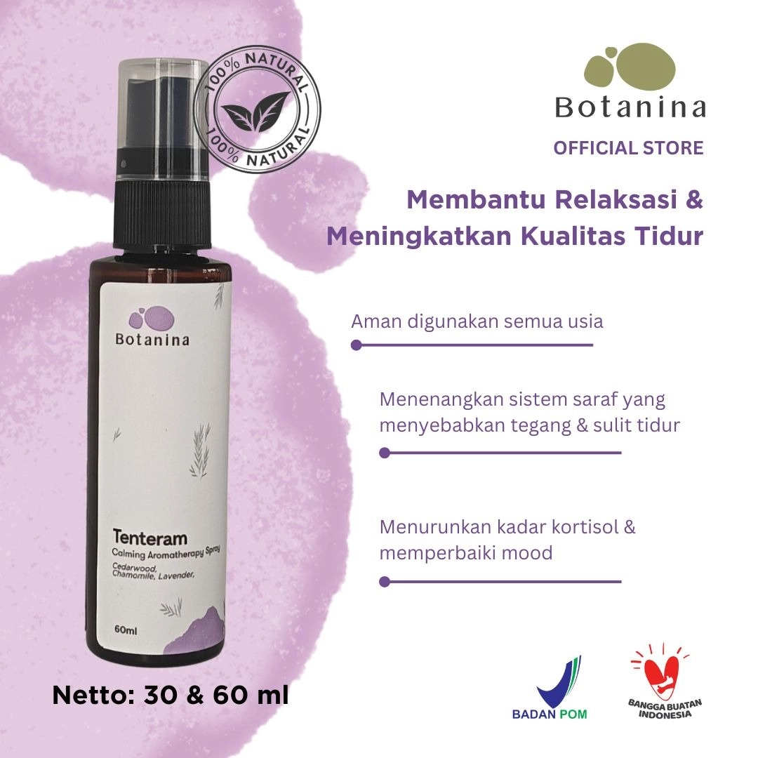 Botanina Tenteram Calming Aromatherapy Spray | Natural Deep Sleep Calming Insomnia