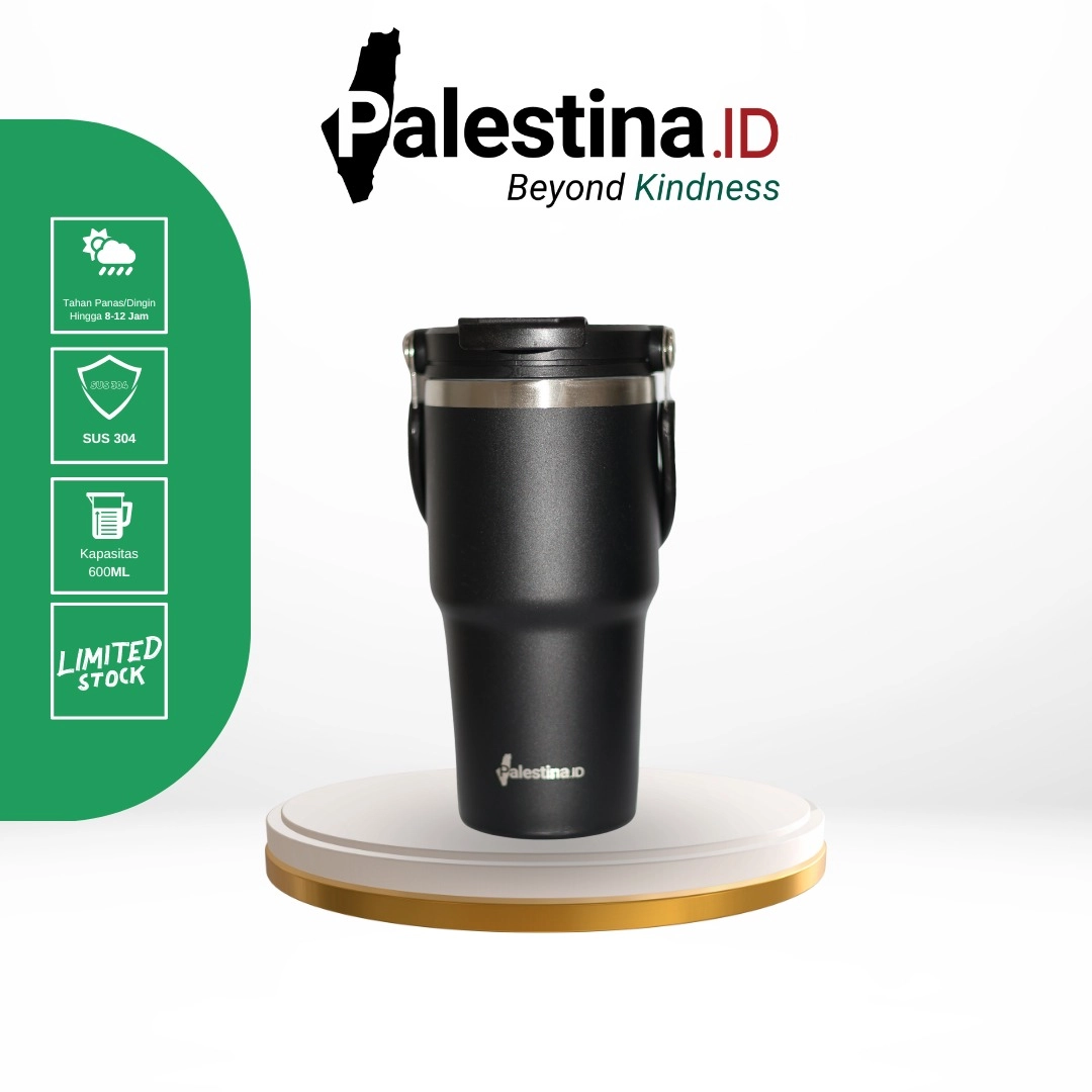 Tumbler palestina 600ml palestinaid signature black