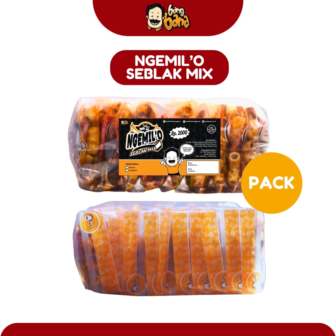 Ngemil'O Kerupuk Seblak Mix 1 Pack isi 10 pcs