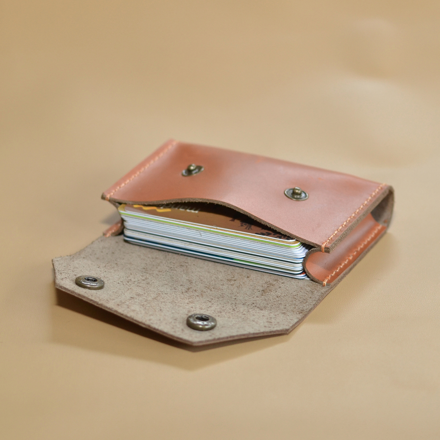 Dompet kartu nama kulit asli handmade Leather goods card 