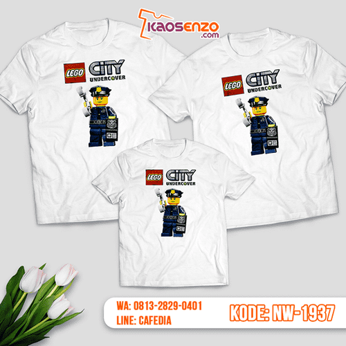 Baju Kaos Couple Keluarga Lego City | Kaos Family Custom | Kaos Lego City - NW 1937