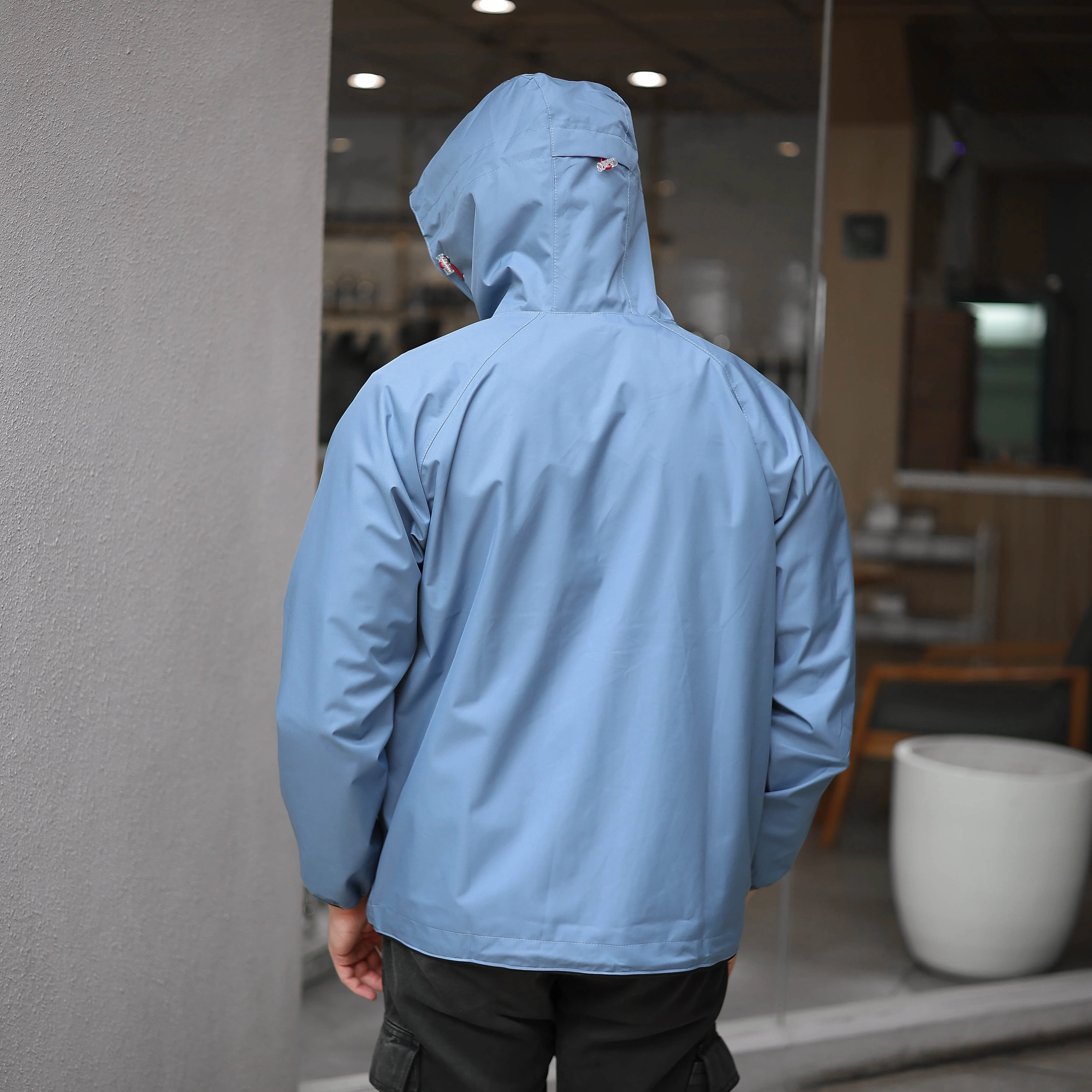 Troveast Urban Waterproof Rain Jacket Pocket Series Faded Denim