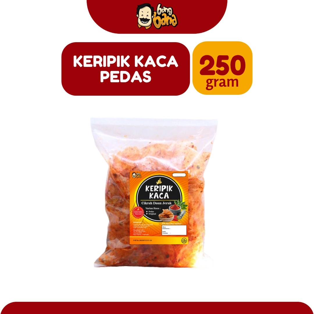 Keripik Kaca Pedas 250gr