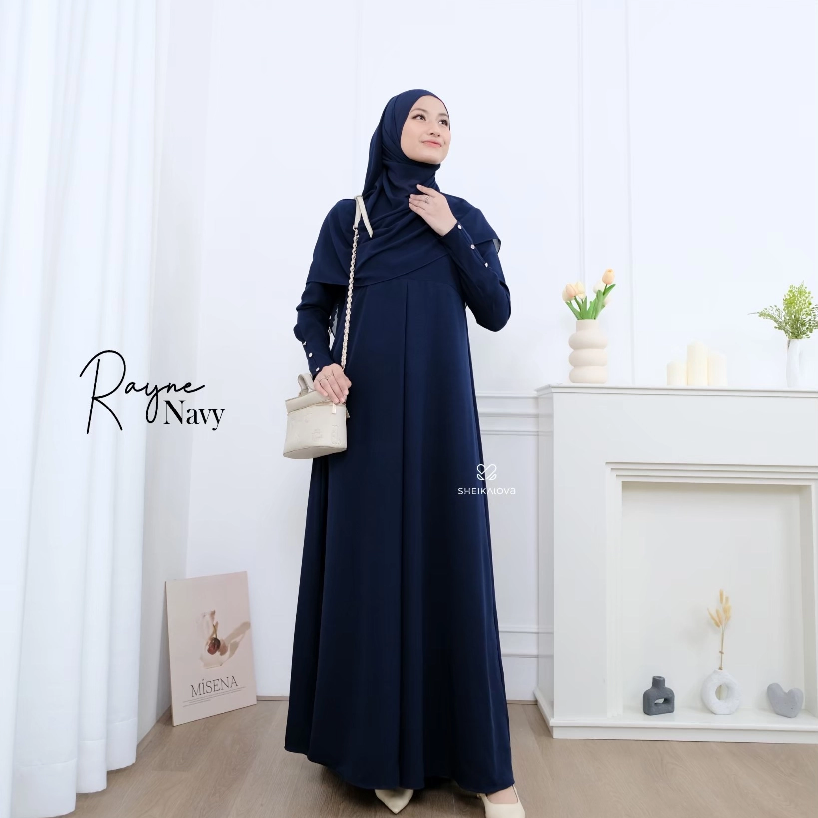 Sheika Hijab || Rayne Dress [ Abaya umroh baju muslim wanita polos ladyzara ]