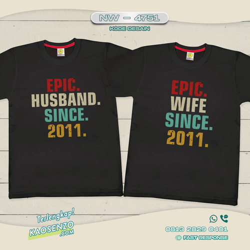 Baju Kaos Couple Pasangan | Kaos Family Custom Suami Istri | Kaos Pasangan - NW 4751