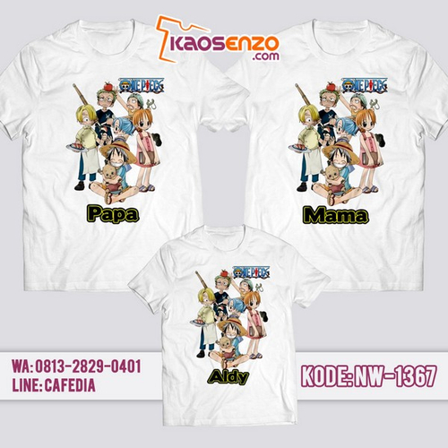 Baju Kaos Couple Keluarga One Piece | Kaos Family Custom | Kaos One Piece - NW 1367