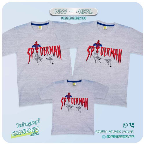 Kaos Couple Keluarga Spiderman | Kaos Family Custom | Kaos Spiderman - NW 4971