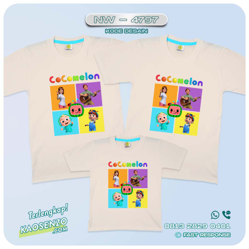 Kaos Couple Keluarga Cocomelon | Kaos Ultah Anak | Kaos Cocomelon - NW 4797