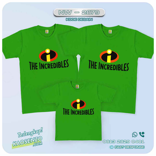 Kaos Couple Keluarga | Kaos Ulang Tahun Anak The Incredibles - NW 2879
