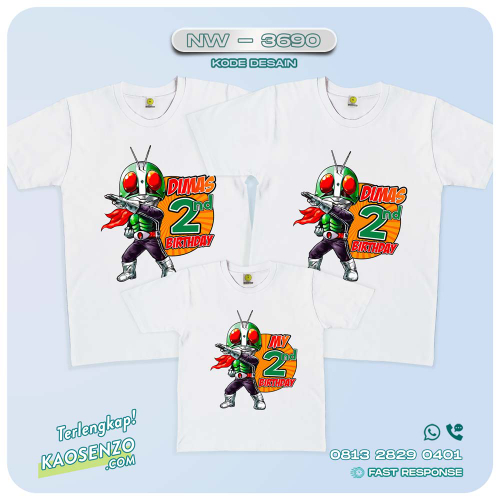 Baju Kaos Couple Keluarga Kamen Rider | Kaos Family Custom | Kaos Kamen Rider - NW 3690